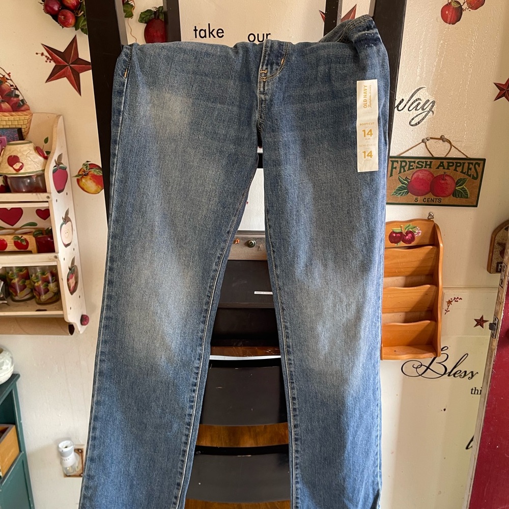 Two brand new pair of Old Navy denim jeans size 14 for boys